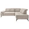 Ecksofa Fiore, Beige S: 272x200 cm - Beige/Schwarz, MODERN, Textil (272/200cm) - Livetastic