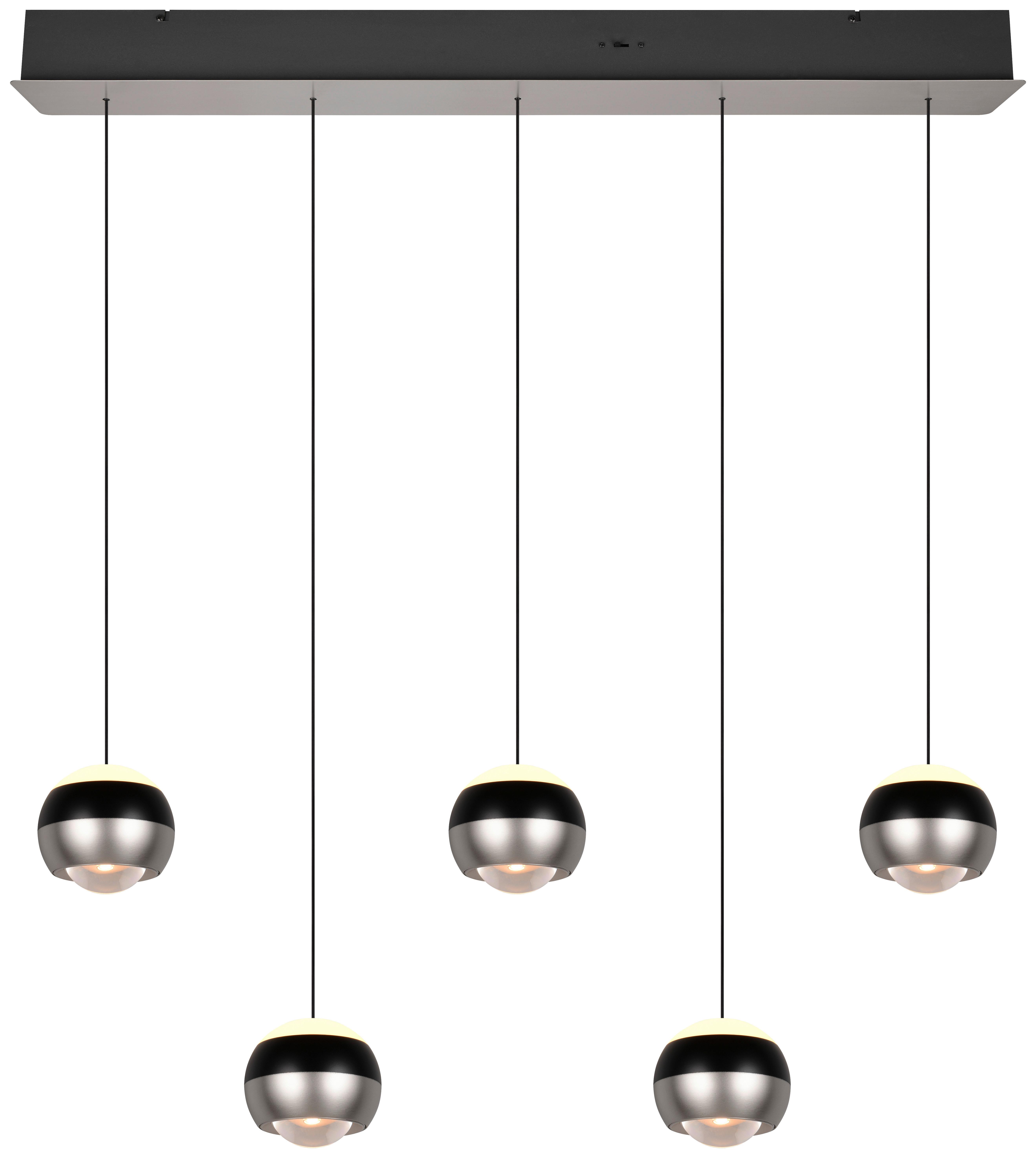 Led-pendelleuchte 344410507 Orbit - Schwarz/Nickelfarben, Design, Metall (100/10,5/200cm) - Trio Leuchten