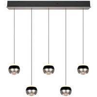 Led-pendelleuchte 344410507 Orbit - Schwarz/Nickelfarben, Design, Metall (100/10,5/200cm) - Trio Leuchten