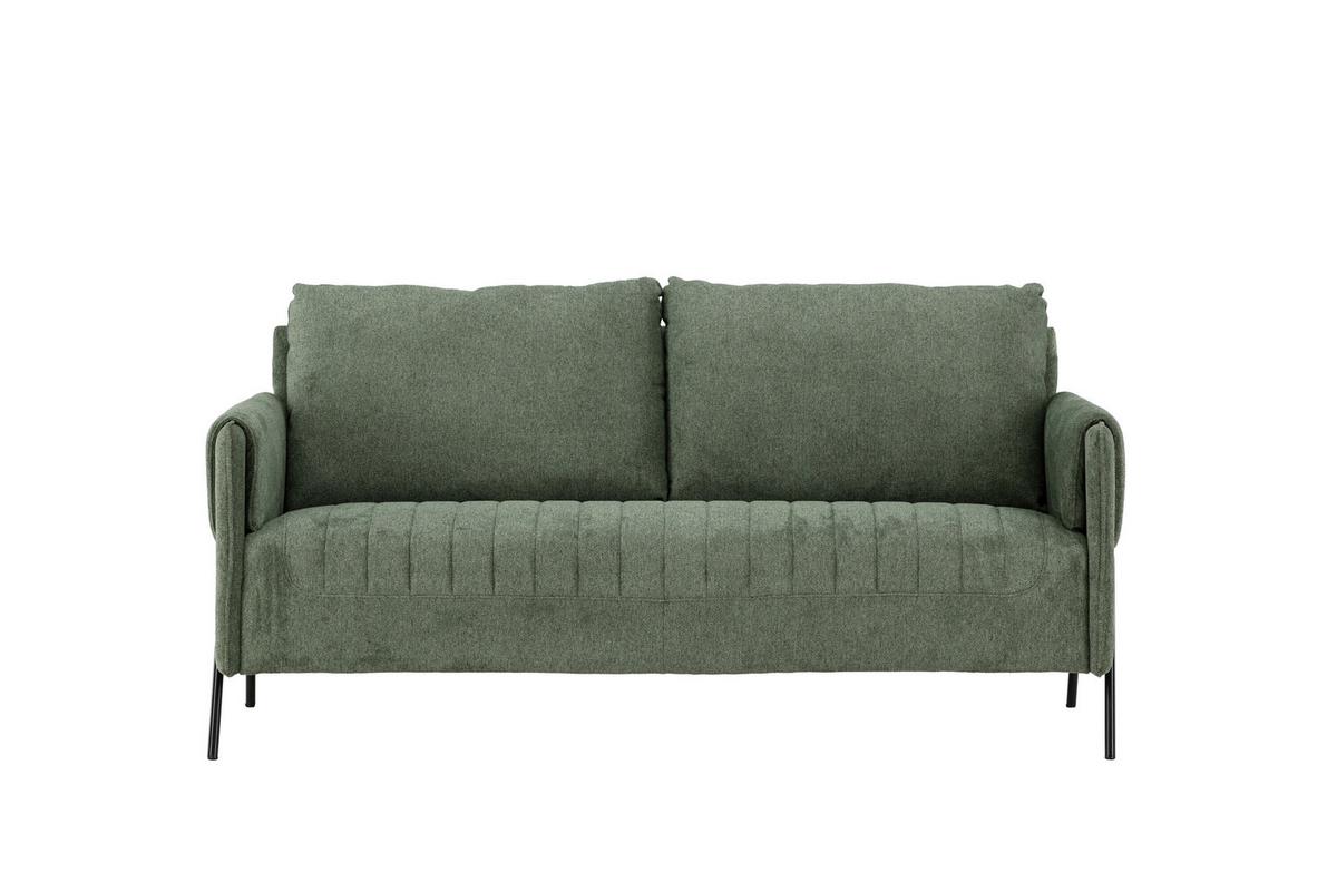 2-sitzer-sofa Indigo Schwarz, Grün B: 165cm - Schwarz/Grün, MODERN, Textil/Metall (165/85/77cm) - Livetastic