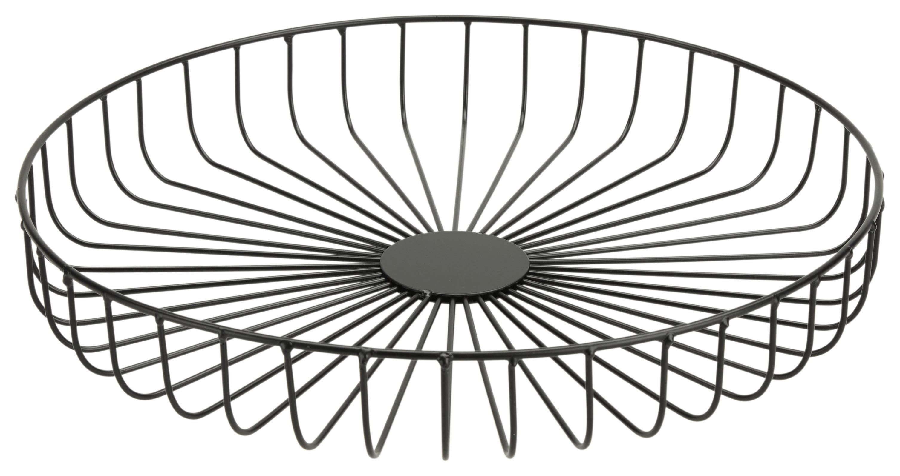 Dekorační miska Petra, Ø: 34cm - černá, Basics, kov (34/6cm) - Modern Living