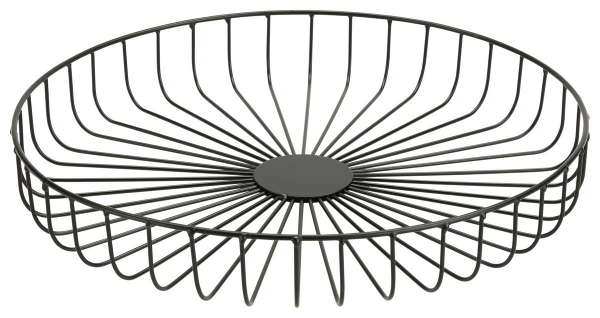 Dekorační miska Petra, Ø: 34cm - černá, Basics, kov (34/6cm) - Modern Living