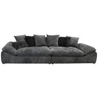 Bigsofa Diun Chenille Anthrazit,s:310x124cm - Anthrazit/Schwarz, Trend, Textil (310/76-90/124cm) - Luca Bessoni