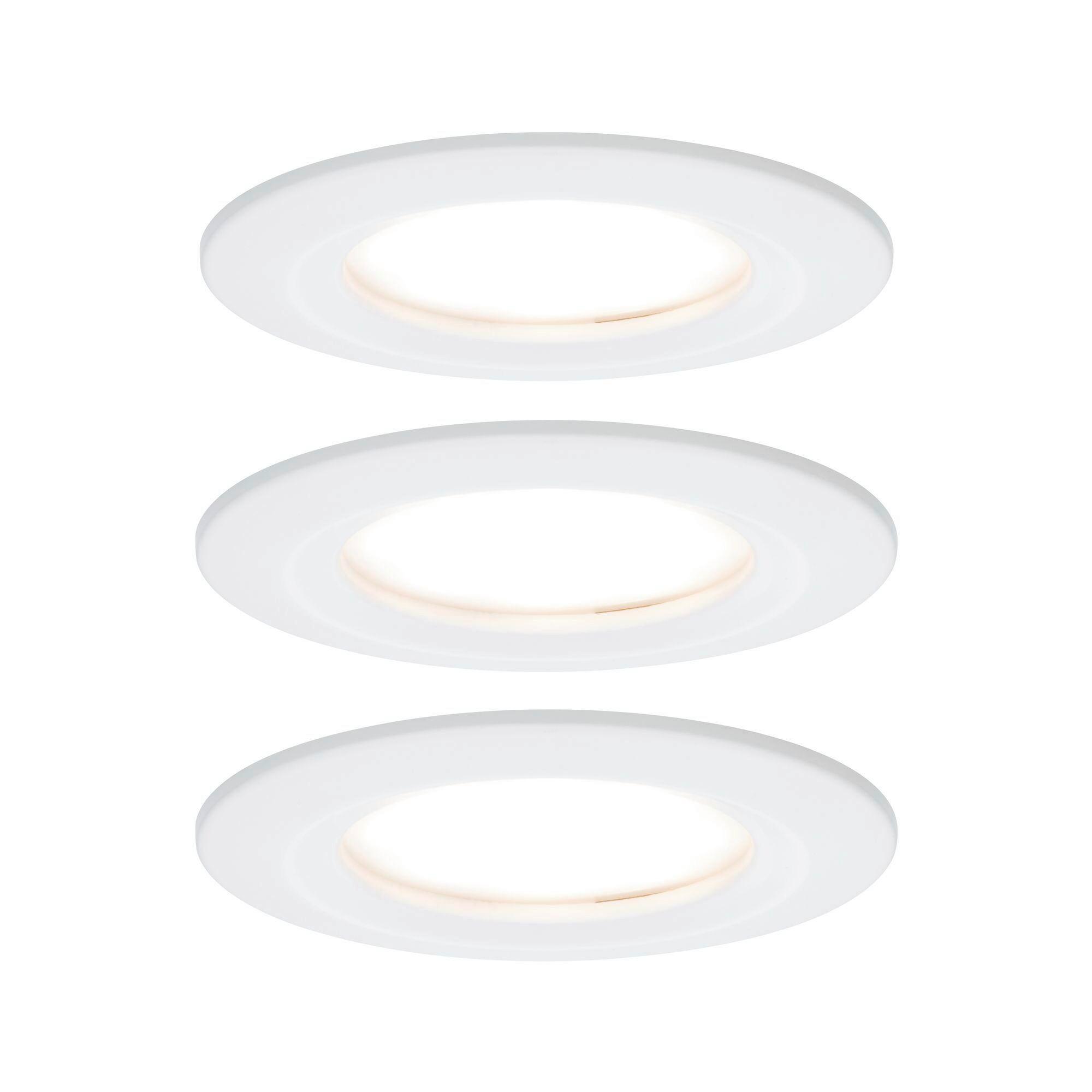 Led-deckenleuchte 3er-set Ø 7,8 Cm, Rund - Alufarben/Weiß, Basics, Metall (7.8cm) - Paulmann