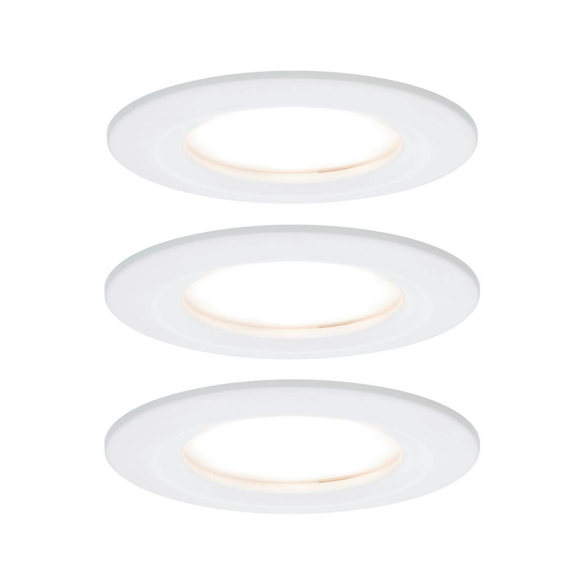 Led-deckenleuchte 3er-set Ø 7,8 Cm, Rund - Alufarben/Weiß, Basics, Metall (7.8cm) - Paulmann