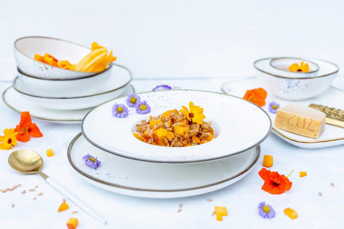 Schüssel Pintar Blau/Beige, 2-teilig - Blau/Beige, Trend, Keramik (22/8/19cm) - Mäser