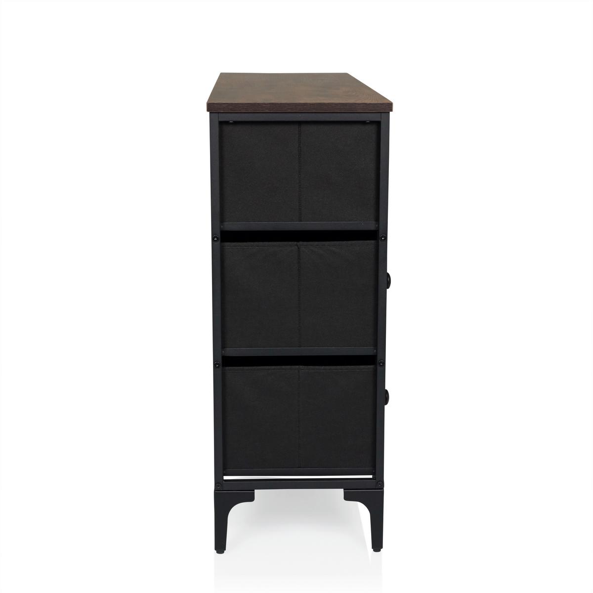 Kommode Ameriko Multicolor B: 102,5 Cm - Multicolor/Schwarz, MODERN, Holzwerkstoff/Textil (102,5/77,5/30cm) - MID.YOU