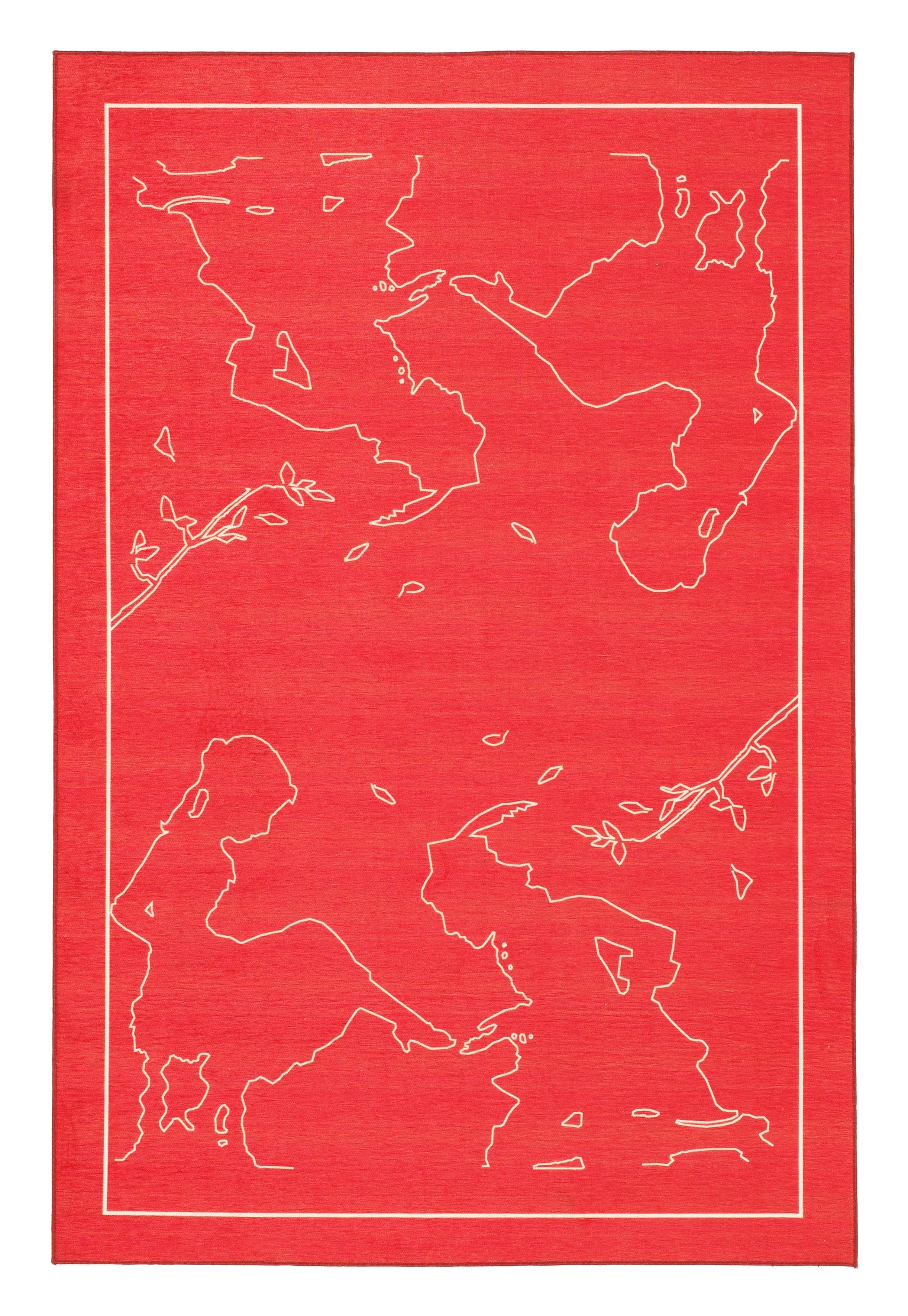 Kinderteppich Gr-905r 170x240 - Rot, Trend, Textil (170/240cm)