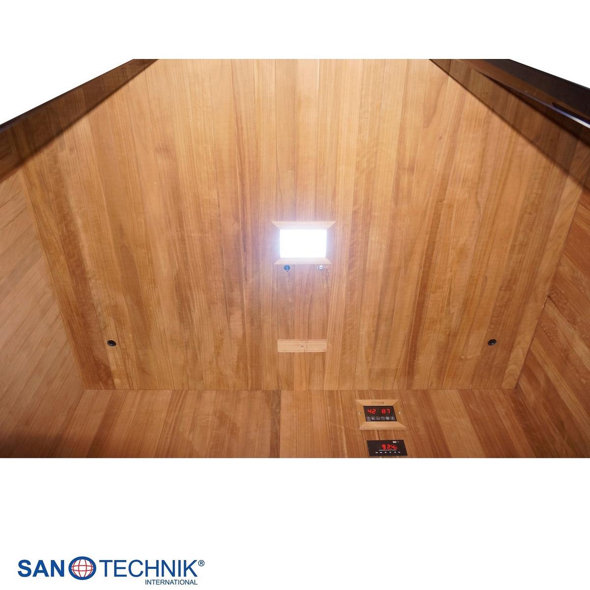 Sauna- und Infrarotkabine Kotka Naturfarben B: 150 cm - Naturfarben, KONVENTIONELL, Holz (200/150/190cm) - Sanotechnik