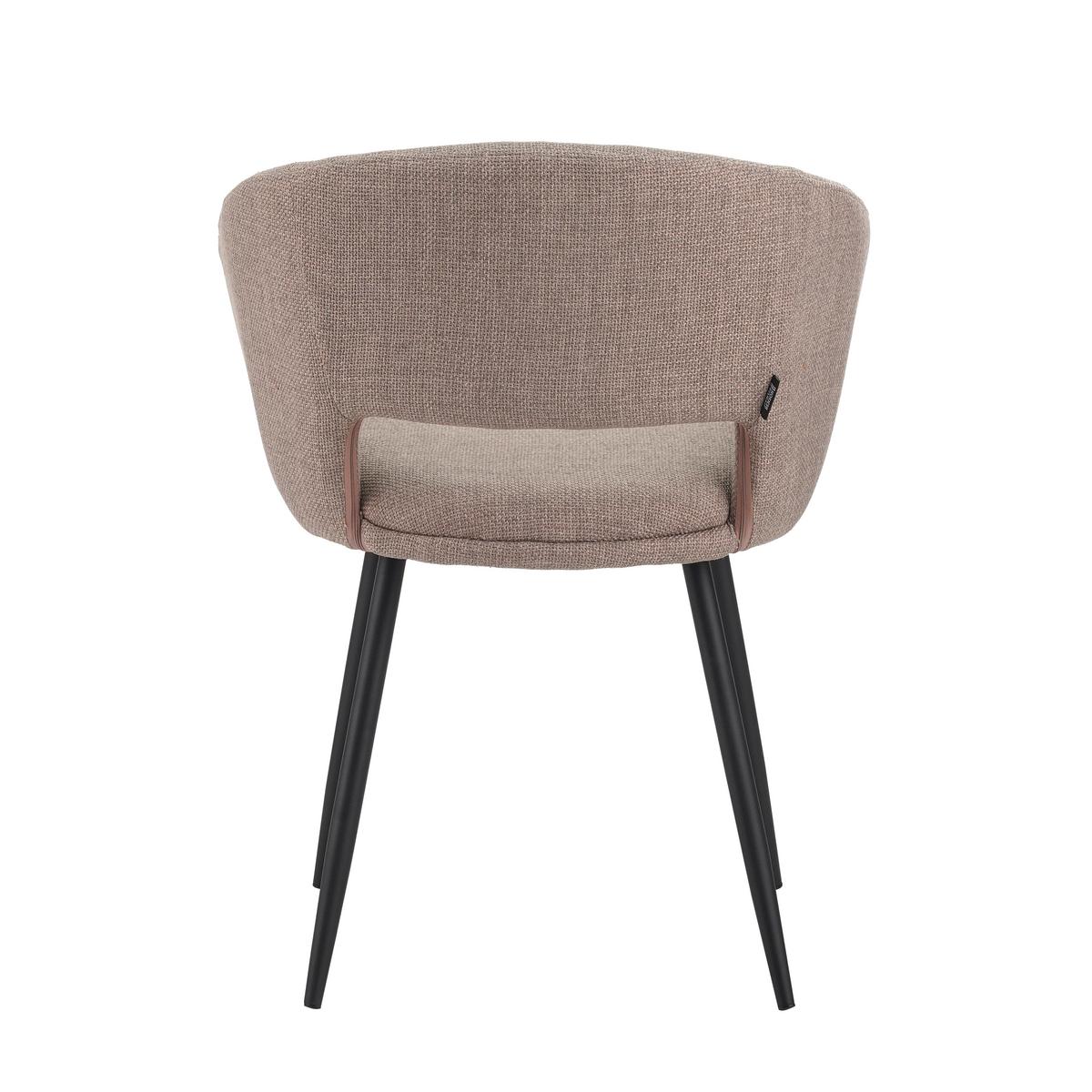 Armlehnstuhl Boden Taupe B: 59 Cm - Taupe/Schwarz, MODERN, Textil/Metall (59/78/55cm) - MID.YOU