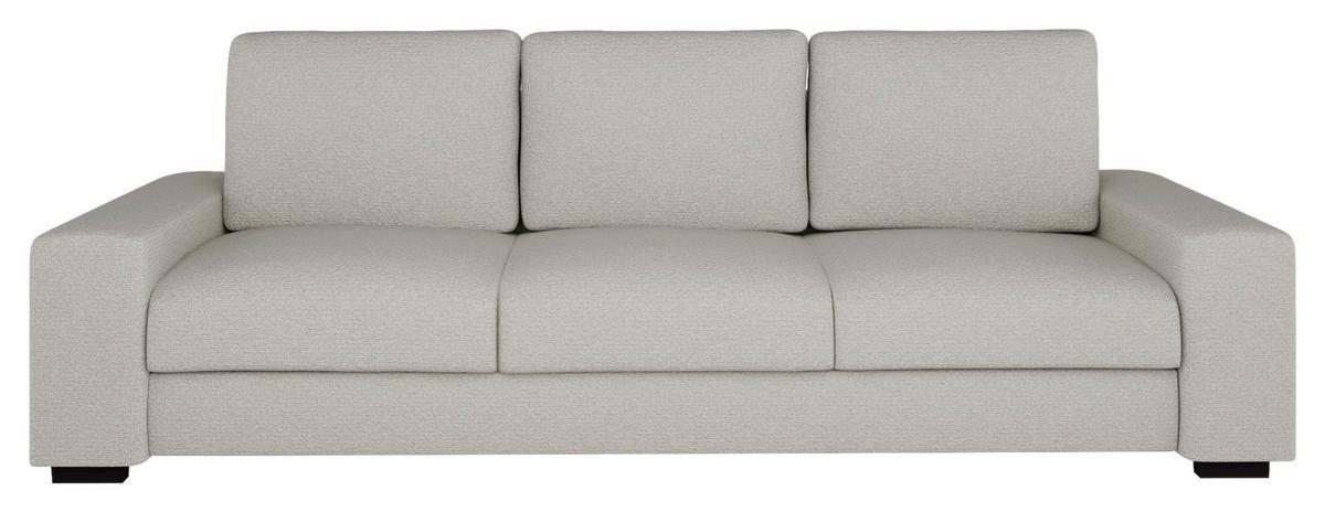 Schlafsofa Roland, Beige B: 239 Cm - Beige/Schwarz, Design, Textil (239/91/92cm) - MID.YOU