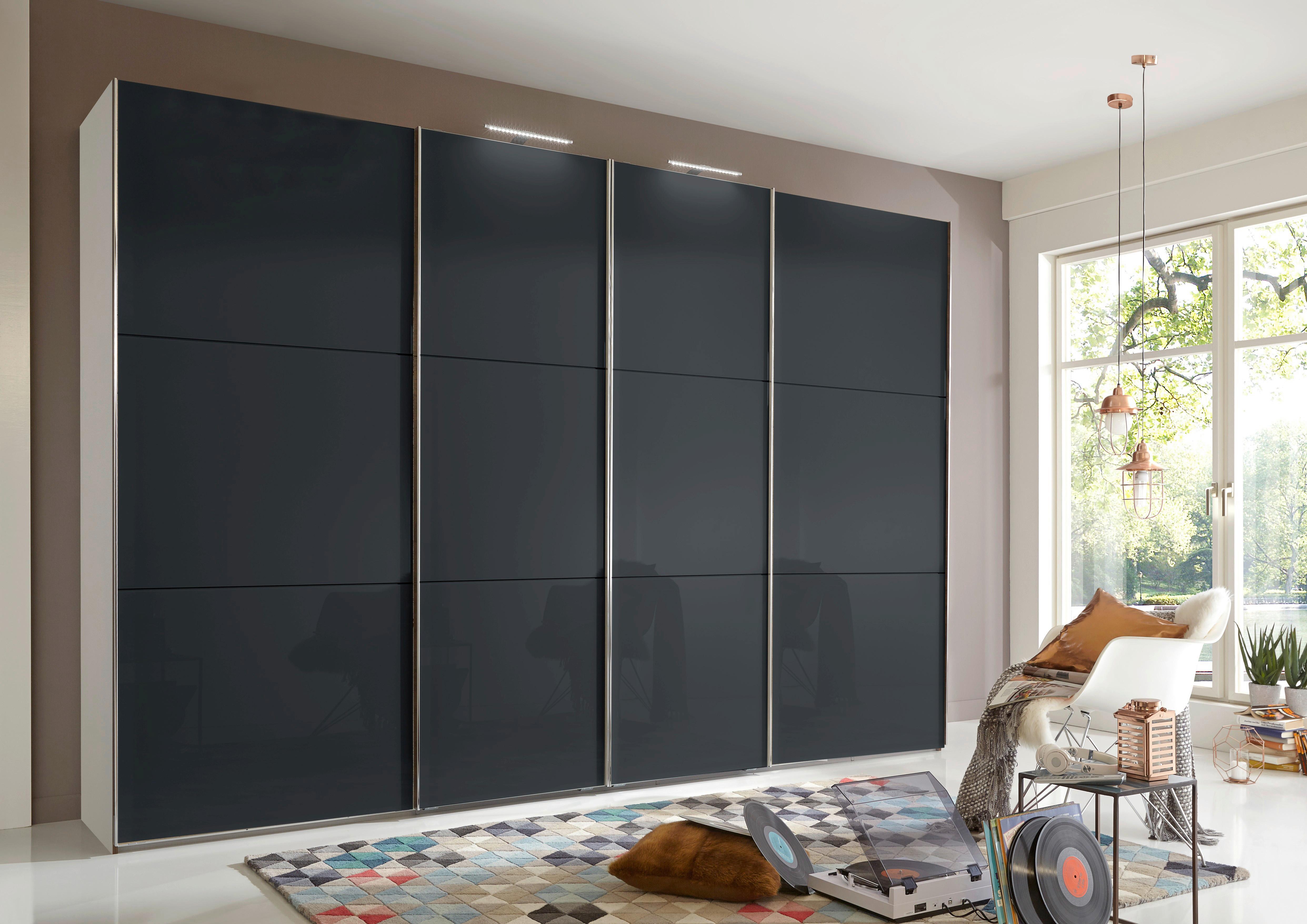 Schwebetürenschrank B: 300 Cm Level 36c Grau/weiß - Weiß/Grau, MODERN, Holzwerkstoff (300/236/65cm) - MID.YOU
