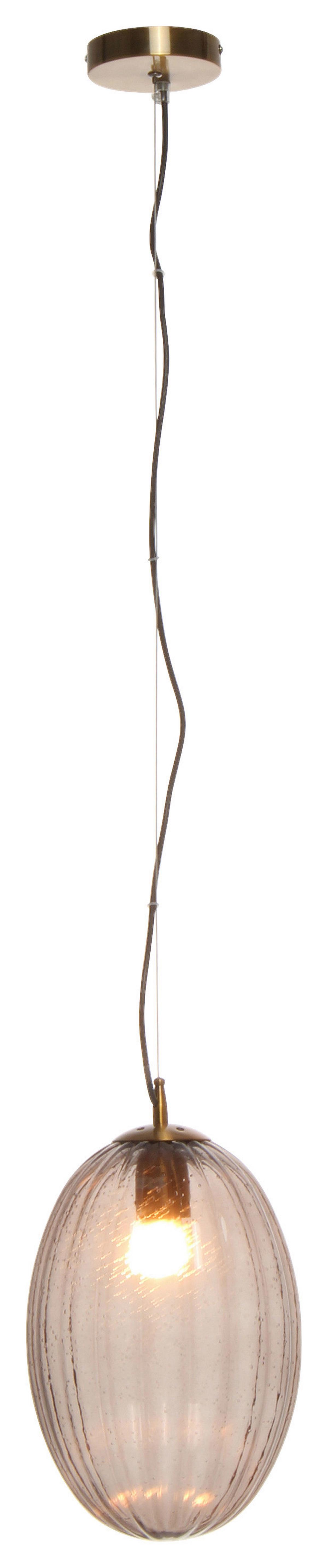 Hängeleuchte Virgina 125 Grau B: 23 Cm - Grau, Basics, Glas/Metall (23/23/36cm) - Kayoom