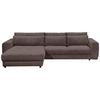 Ecksofa Barura 2s. Urc Mokka S: 194/333 cm - Schwarz/Mokka, KONVENTIONELL, Holzwerkstoff/Textil (194/333cm) - MID.YOU