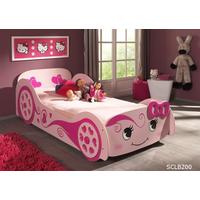 Autobett Pretty Girl 90x200 Rosa - Rosa, MODERN, Holzwerkstoff (90/200cm) - Vipack
