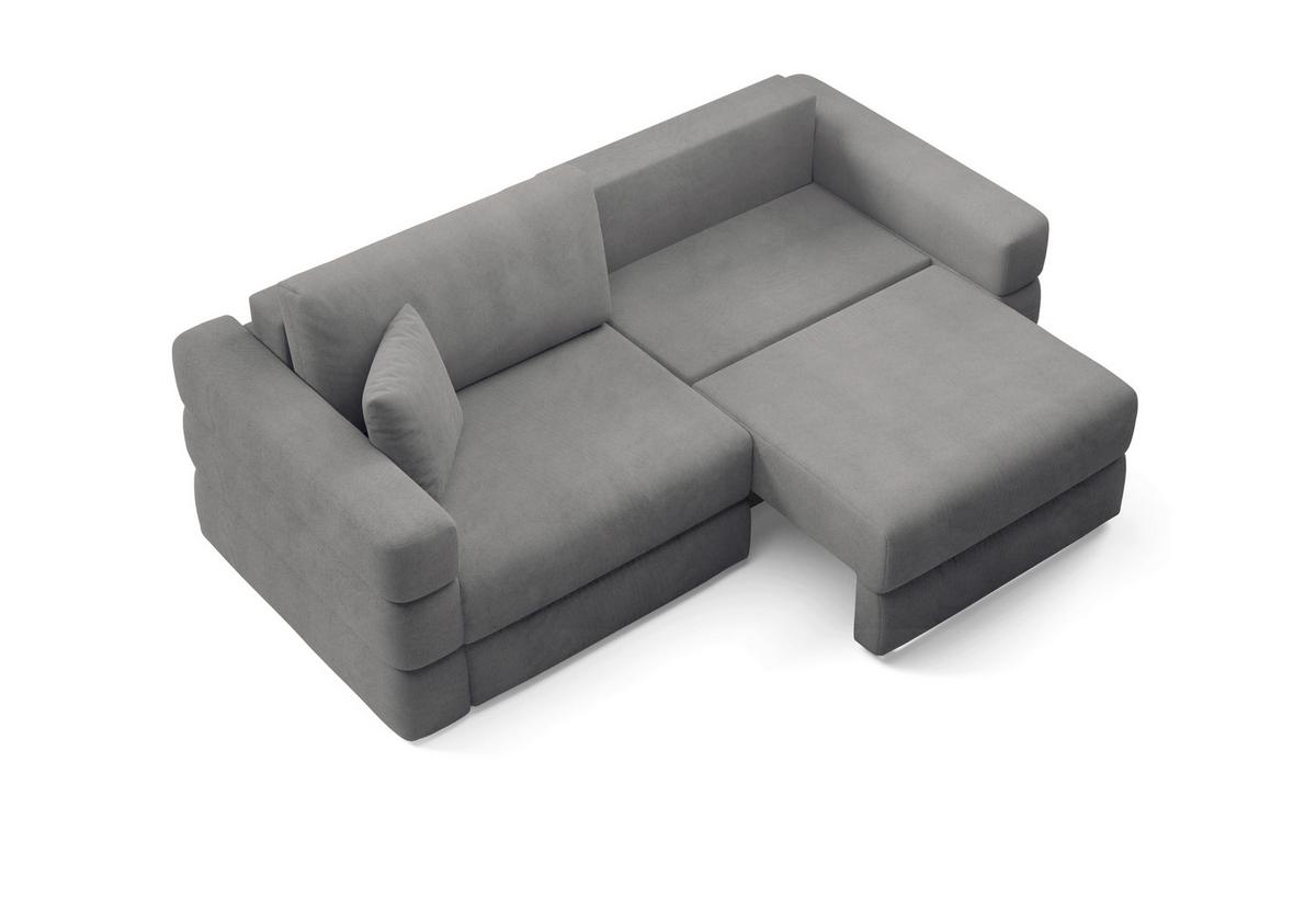 Schlafsofa Terazzo Dunkelgrau B: 254cm - Dunkelgrau/Schwarz, Design, Textil (254/93/167cm) - Livetastic