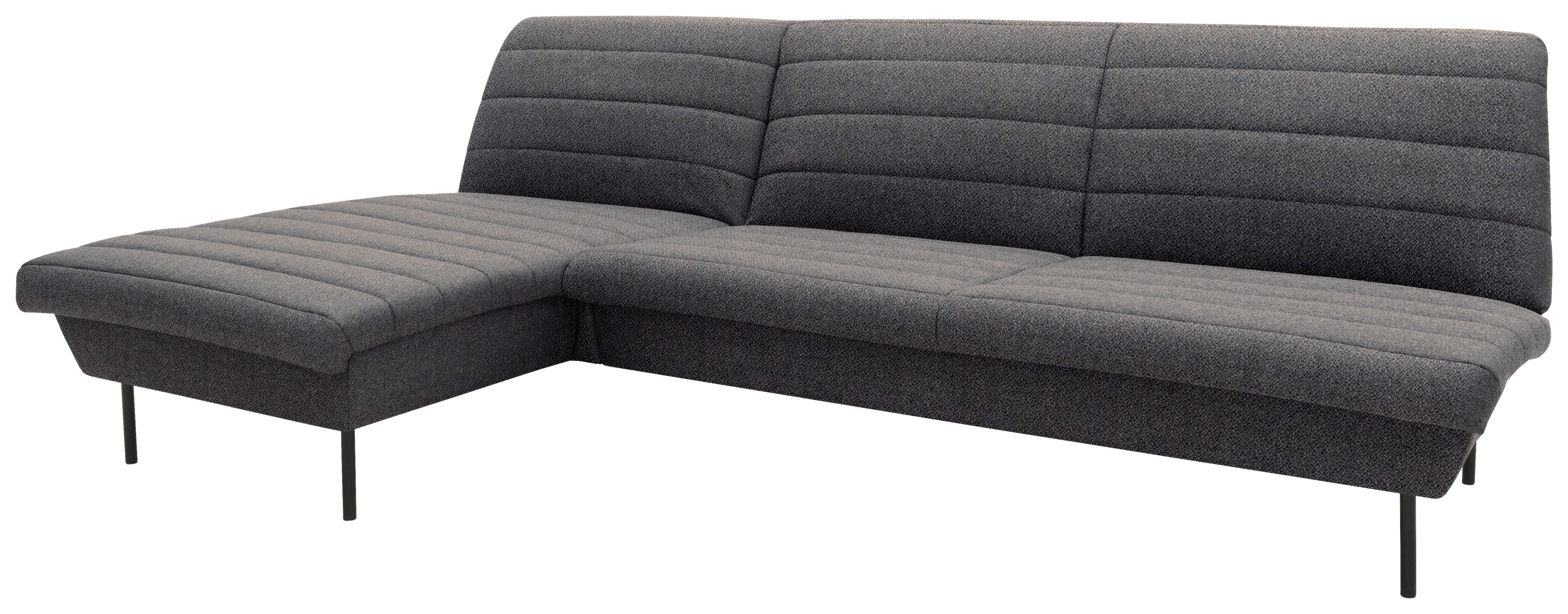 Ecksofa Looks Ix - Graublau/Schwarz, Design, Textil (168/274cm) - LOOKS by W.Joop