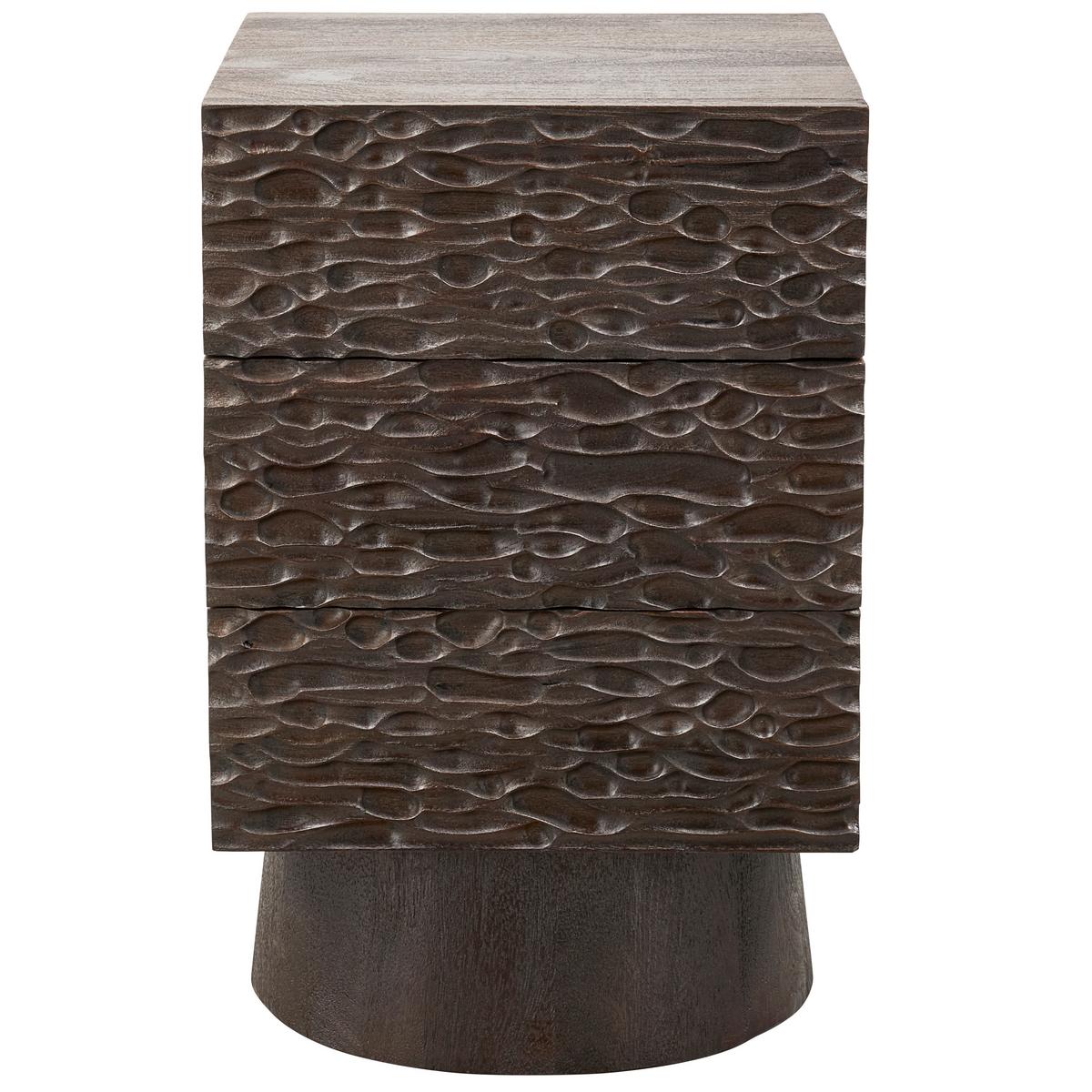 Nachttisch Crumble, Walnussfarbe B: 40 Cm - Walnussfarben, Design, Holz (40/37/63,5cm) - Livetastic