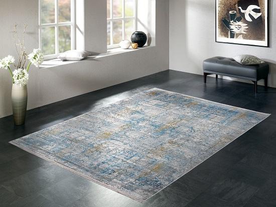 Webteppich Blau/Grau Sinfonia 240x340 cm - Blau/Grau, Design, Textil (240/340cm) - Musterring