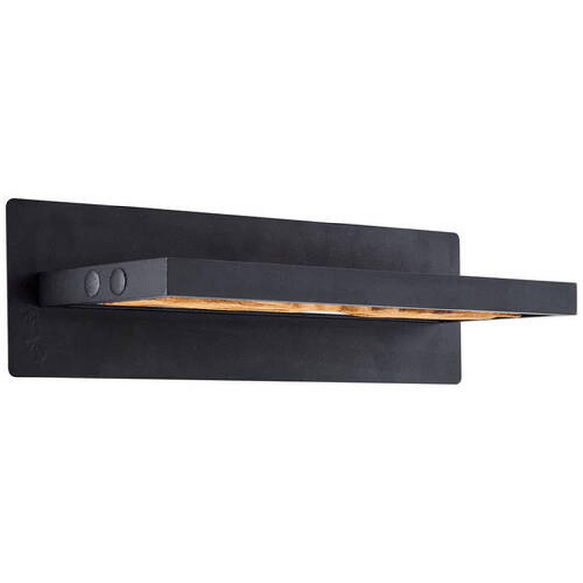 Led-wandleuchte G99820/76 Chaumont - Schwarz/Braun, Design, Holz/Metall (15,1/35cm) - Brilliant