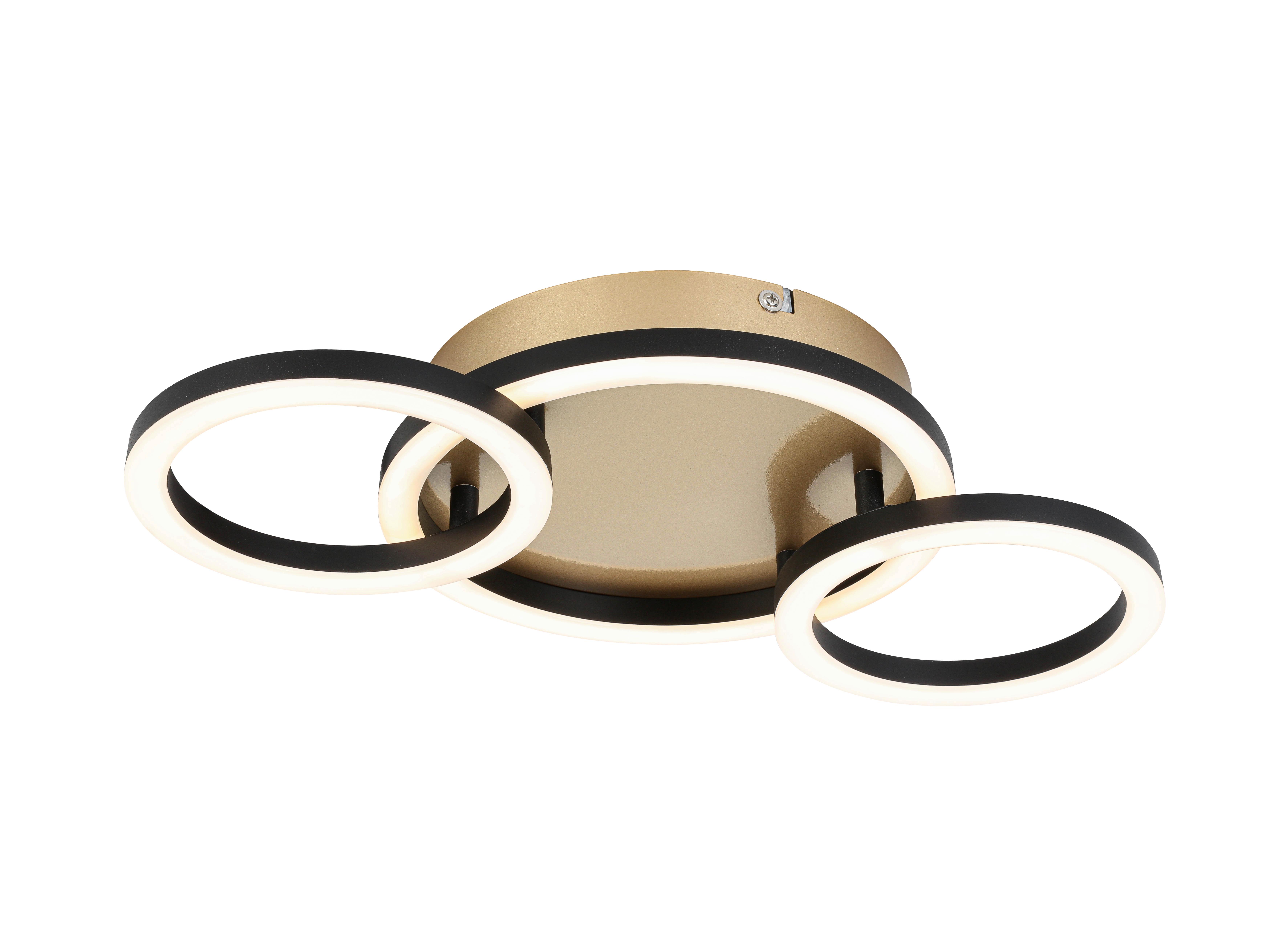 STROPNÉ LED SVIETIDLO NUMIM - čierna/cappuccino, Modern, kov/plast (43/23/5cm) - Mömax