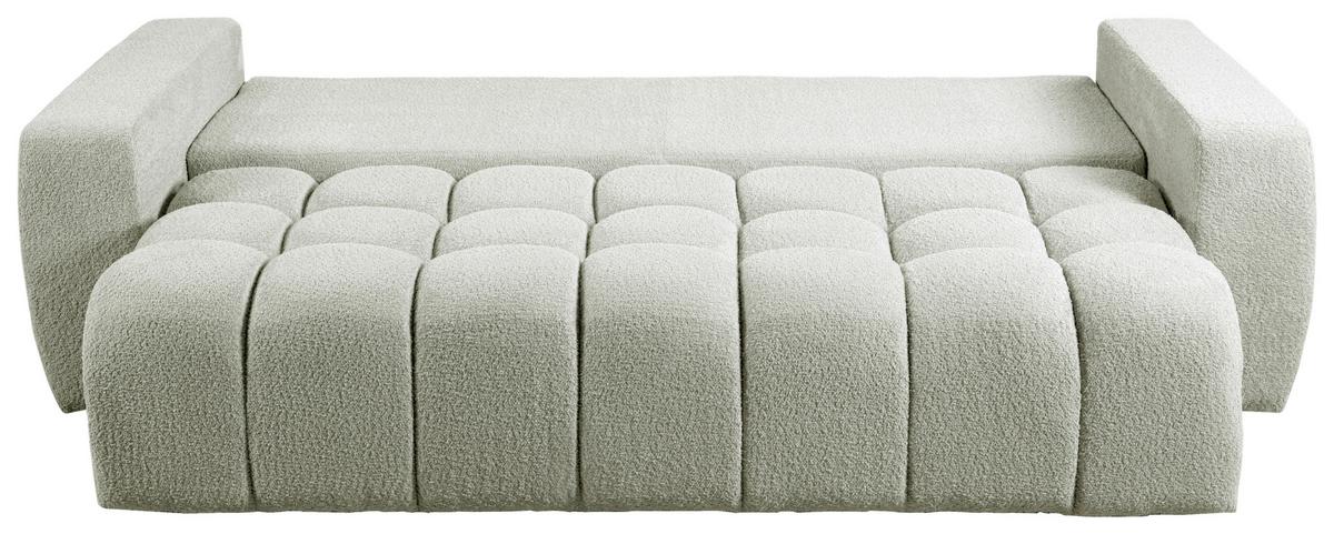 Schlafsofa Cloud Weiß B: 250 Cm - Creme/Schwarz, Basics, Textil (250/86/140cm) - Livetastic