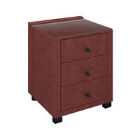 Nachtkästchen Elysia Bordeaux, B: 48cm - Bordeaux, Trend, Glas/Holz (48/68/45,5cm) - Luca Bessoni