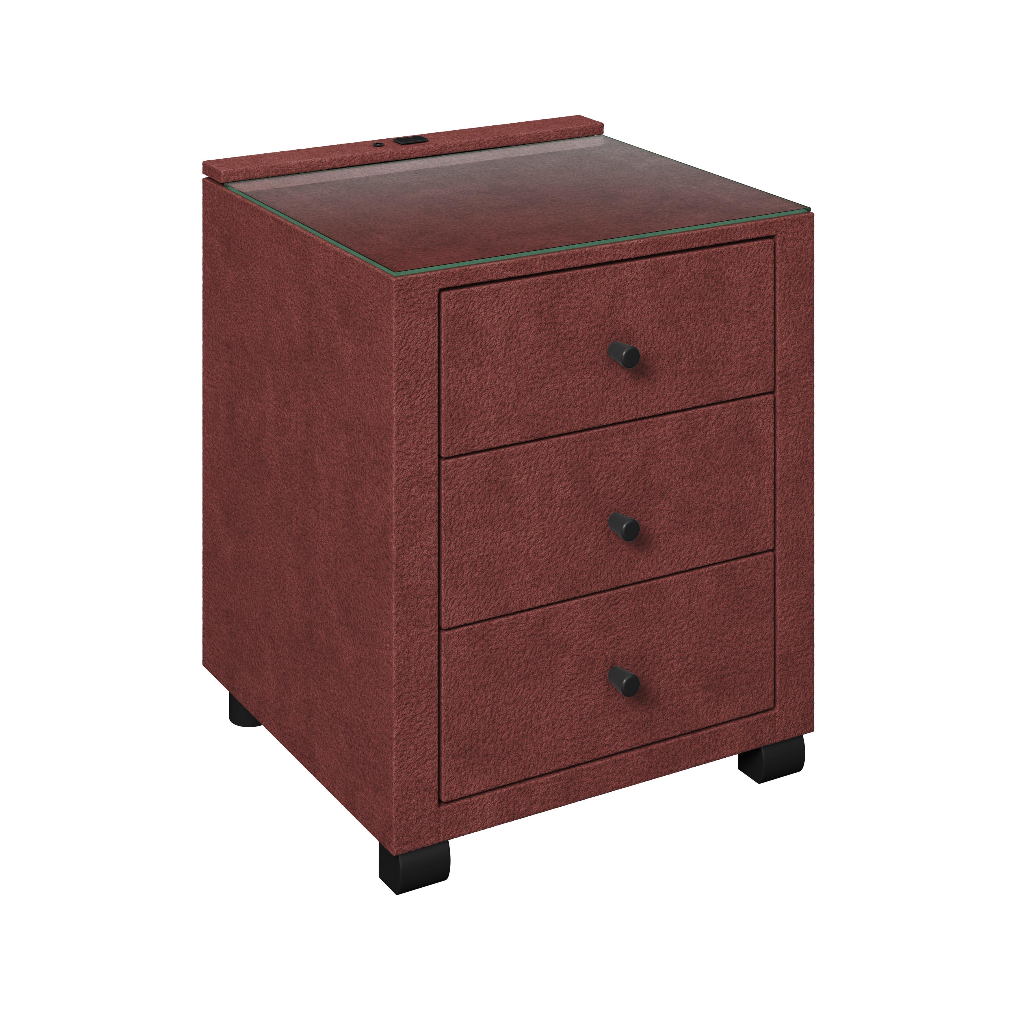 Nachtkästchen Elysia Bordeaux, B: 48cm