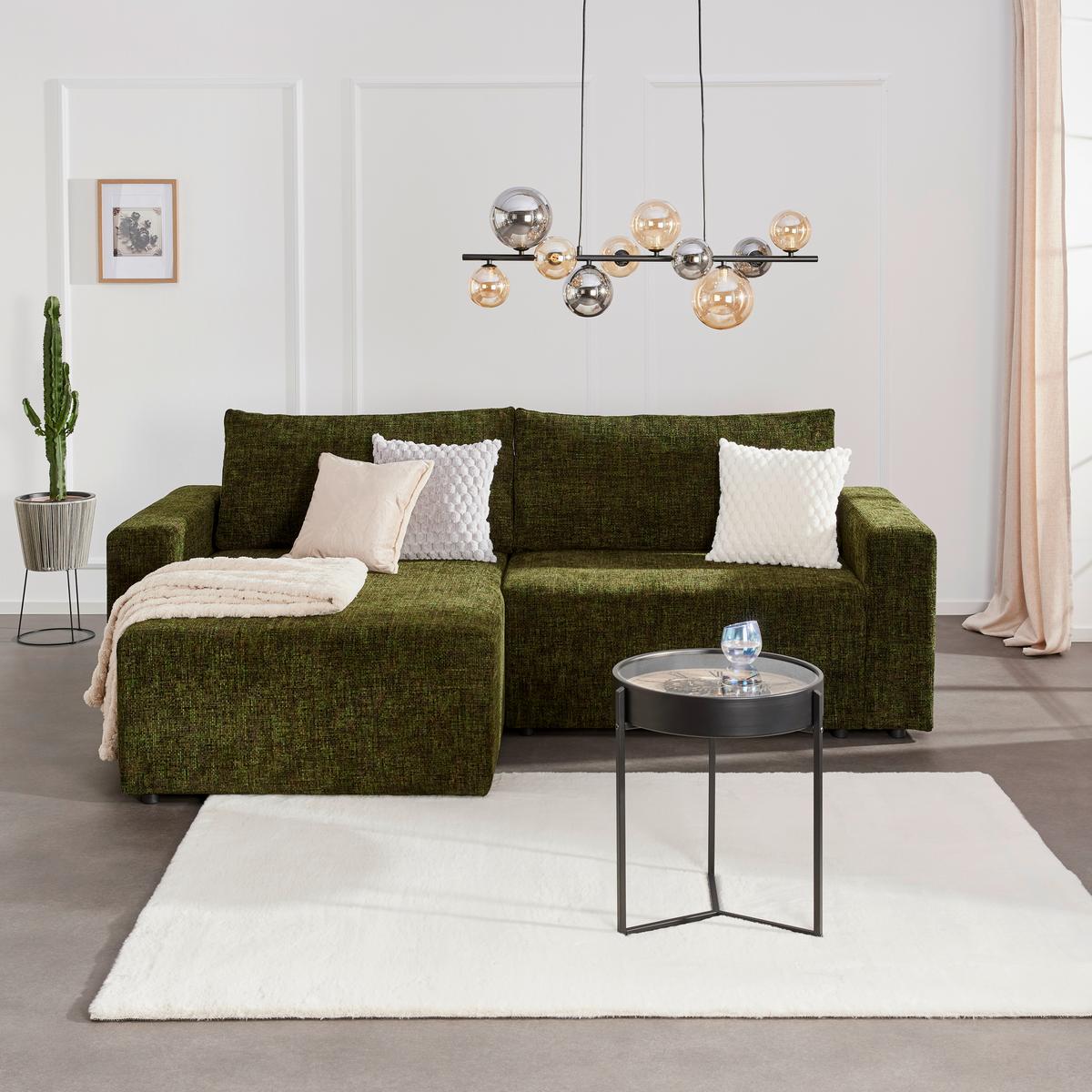 Ecksofa Dallas Grün/Dunkelgrün  173x258 cm - Waldgrün/Dunkelgrün, MODERN, Holz/Kunststoff (173/258cm)