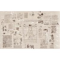 Vliestapete Da Vinci - Beige/Schwarz, Basics (400/250cm) - Komar