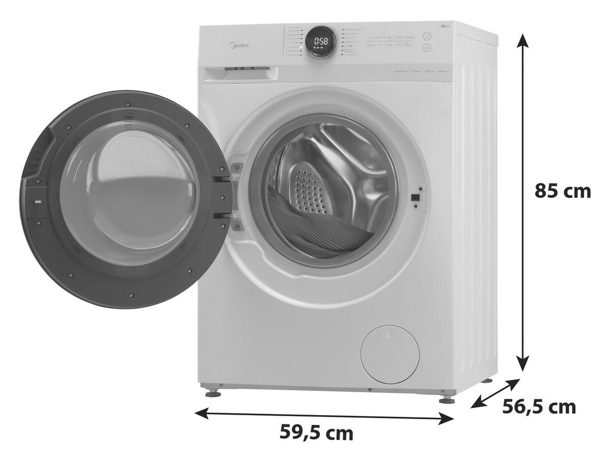 WASCHMASCHINE MF200W100WB-14A WEISS - Weiß, Basics, Kunststoff (59,5/85/56,5cm) - Midea