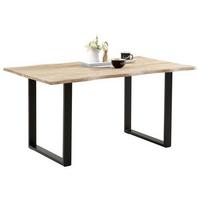 Obdĺžnikový jedálenský stôl RUNNER 200x100 cm - čierna/farba akácie, Natur, kov/drevo (200/100/76cm) - MID.YOU