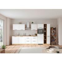 Küchenzeile Meran Ohne Geräte B: 360 Cm Weiß/eiche Dekor - Eiche Wotan/Weiß, LIFESTYLE, Holzwerkstoff (360cm) - Held