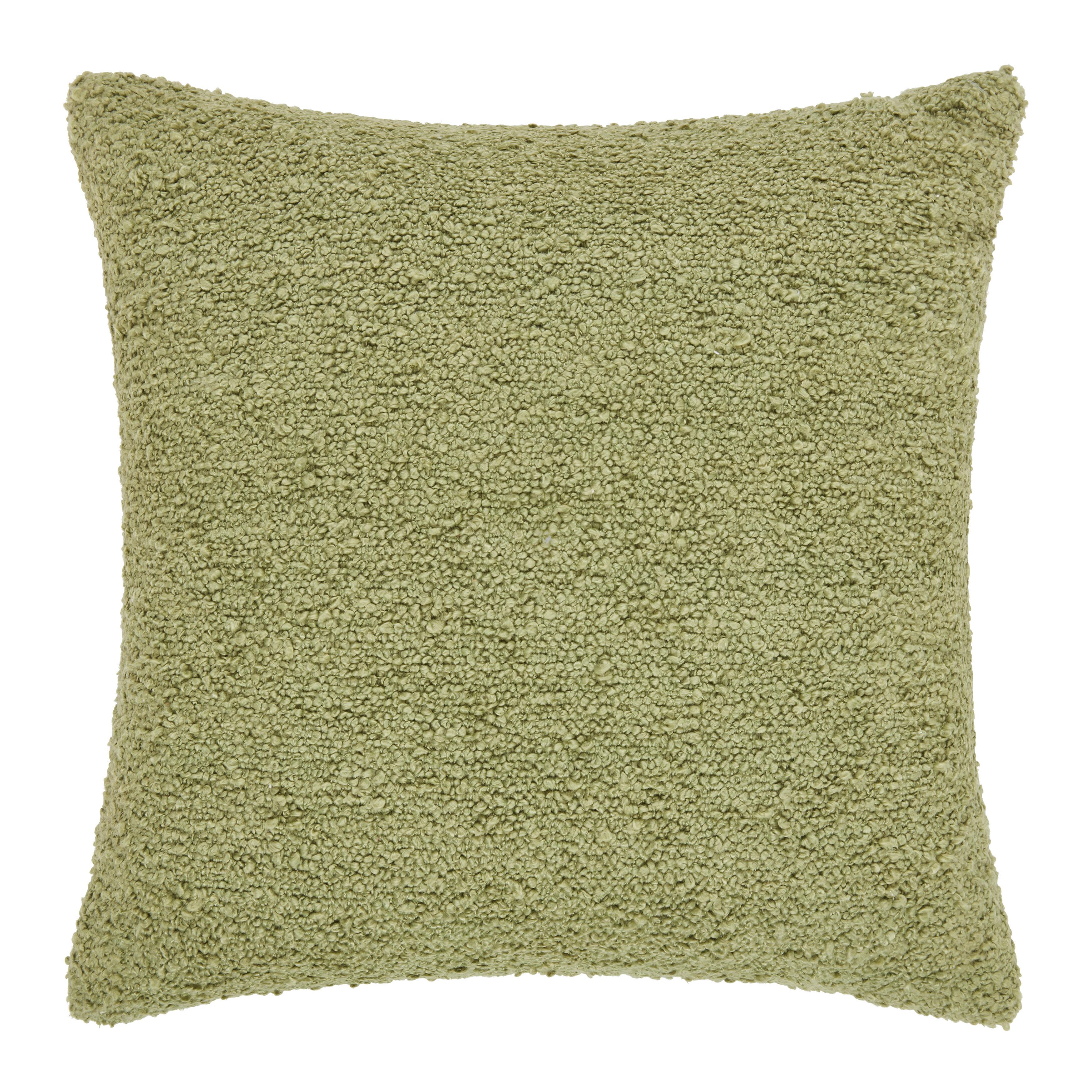 Dekorační polštář Boucle, 45/45cm, zelená - zelená, Moderní, textil (45/45cm) - Modern Living