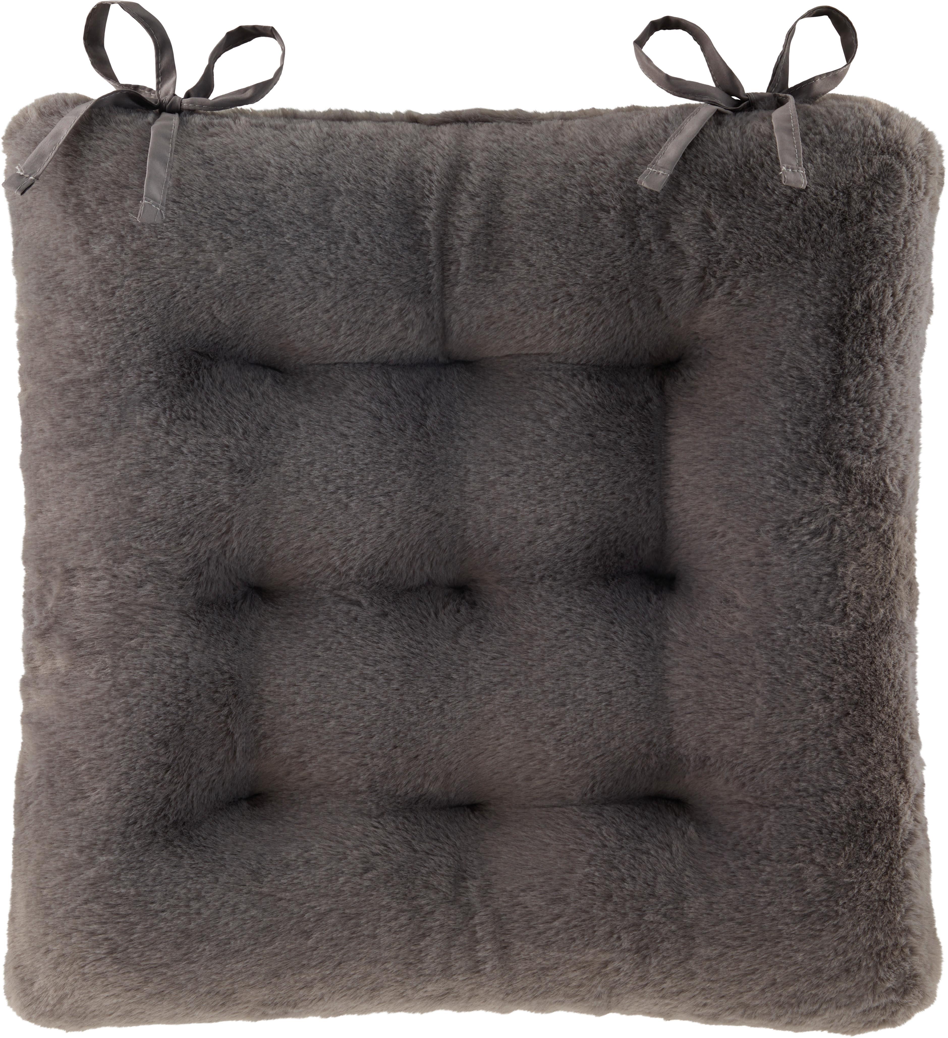 Sitzkissen Cozy - Anthrazit, MODERN, Textil (40/40/4cm) - Luca Bessoni