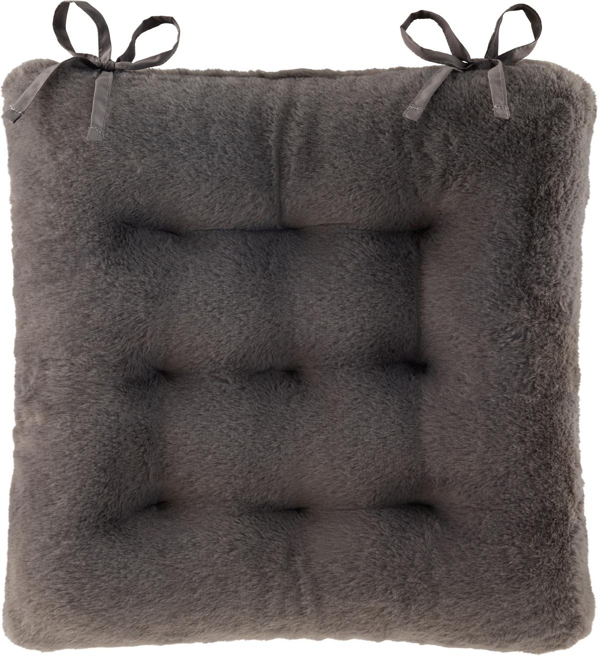 Ülőpárna Cozy Kb. 40/40cm - antracit, Modern, textil (40/40/4cm) - Luca Bessoni