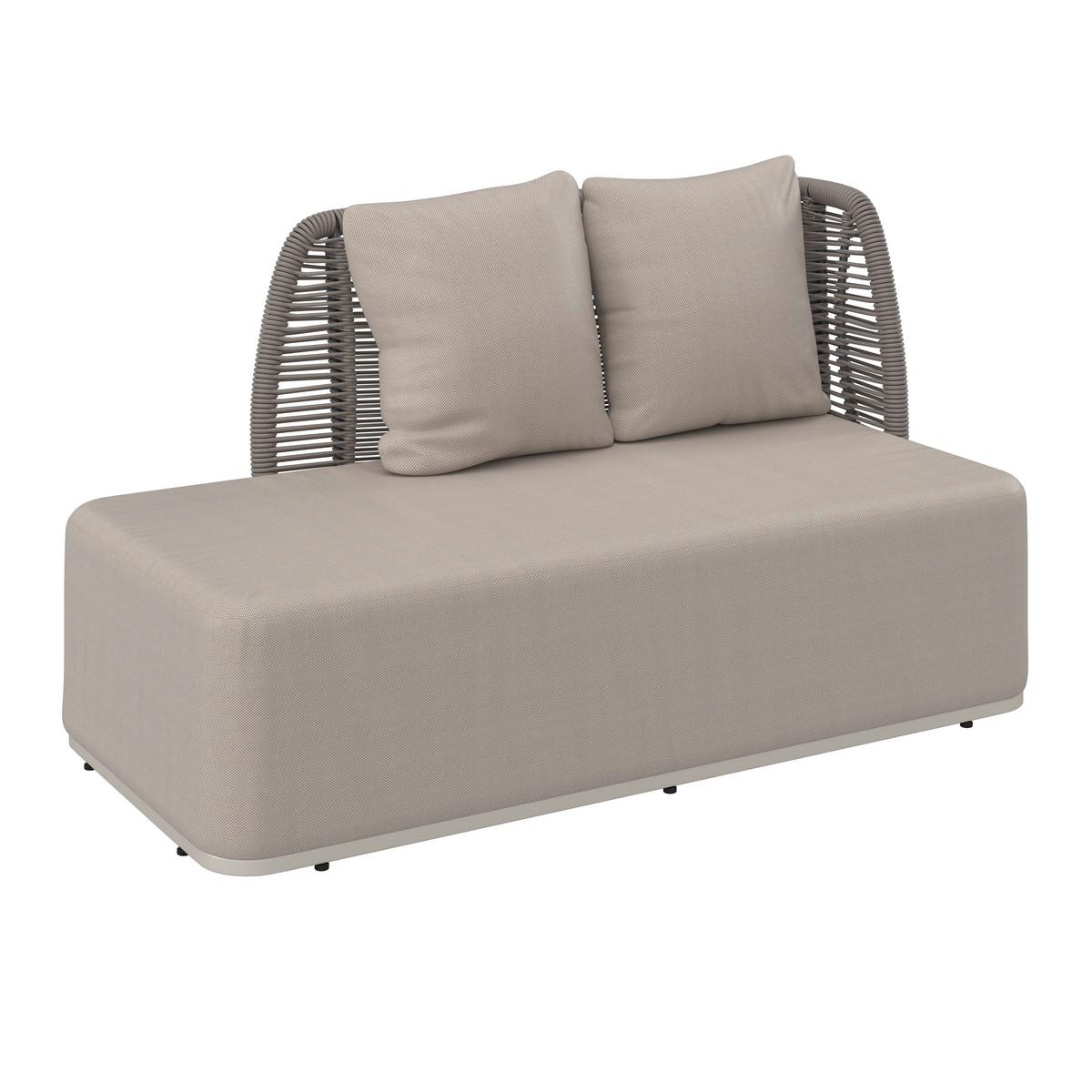 TERASOVÁ SEDACÍ SOUPRAVA MARINO - světle šedá/tmavě šedá, Moderní, kov/textil (153/81/76cm) - Bessagi Garden