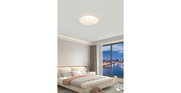 LED-Deckenleuchte Bolly - Alabasterfarben/Weiß, MODERN, Kunststoff/Metall (29/8,8cm) - Luca Bessoni
