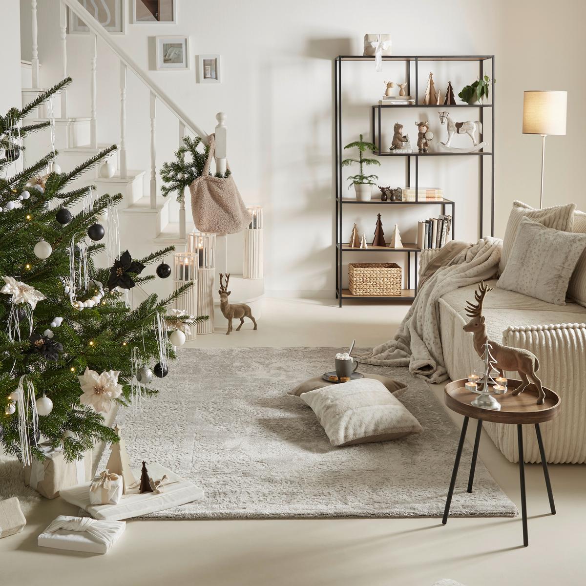 Weihnachtsdeko Girlande Textil Hängend Weiß - Weiß, KONVENTIONELL, Textil (230cm) - Luca Bessoni