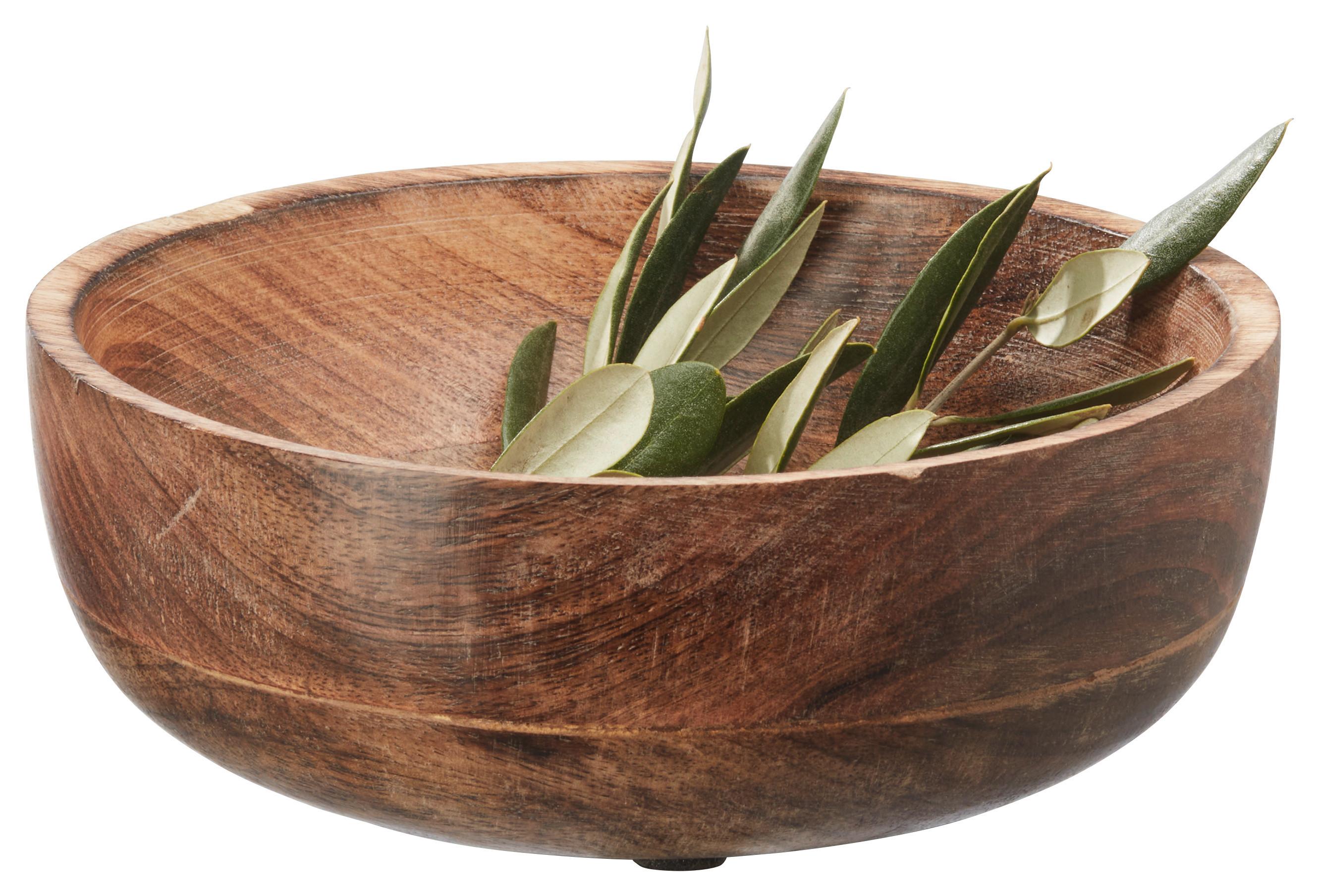 Dekoračná Miska Lamira, Ø: Ca. 19 Cm - prírodné farby, Štýlový, drevo (19/7cm) - Premium Living