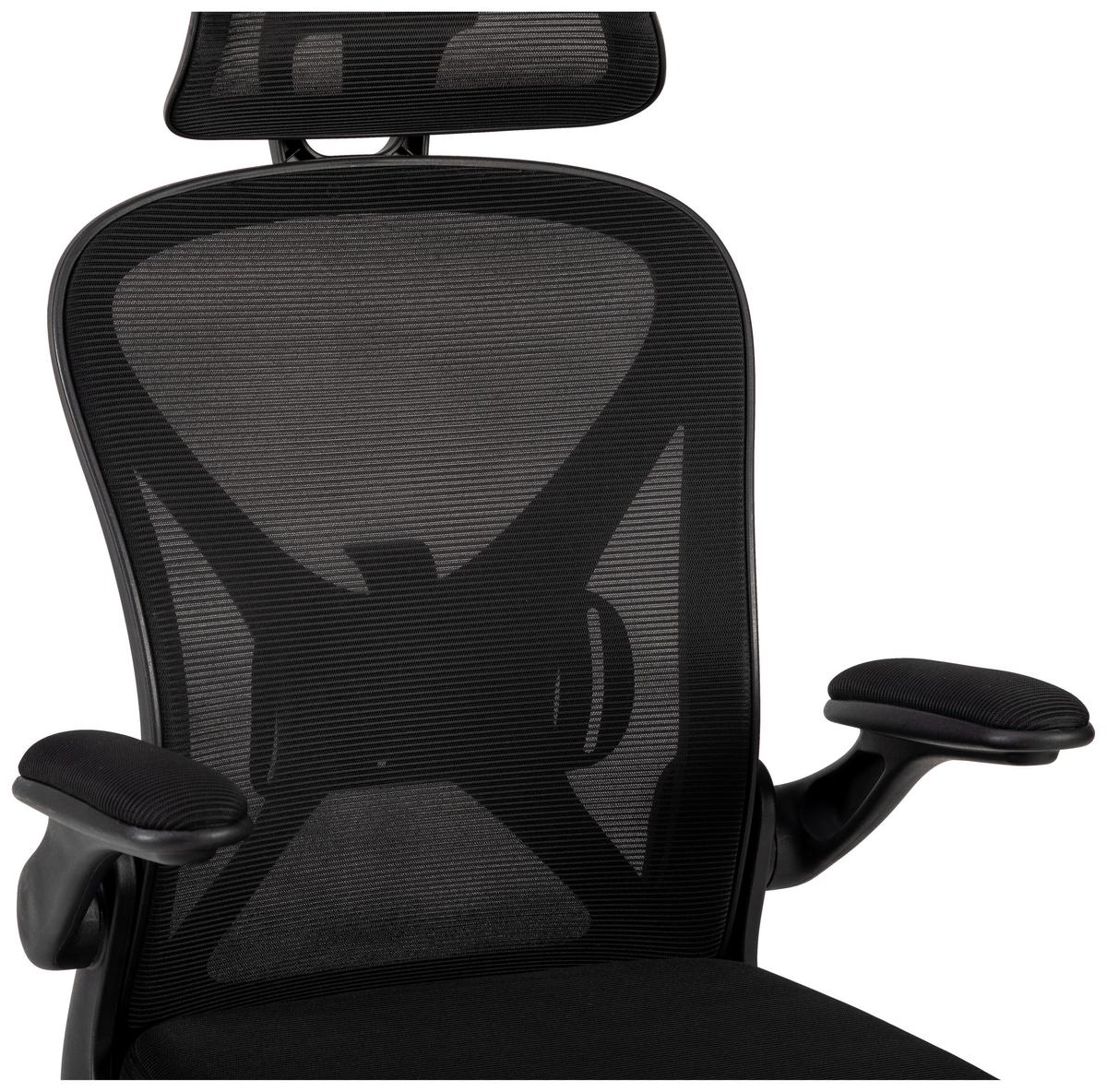 Chefsessel Jimmy Schwarz B: 63 cm - Schwarz, Trend, Kunststoff/Textil (63/116/65cm)