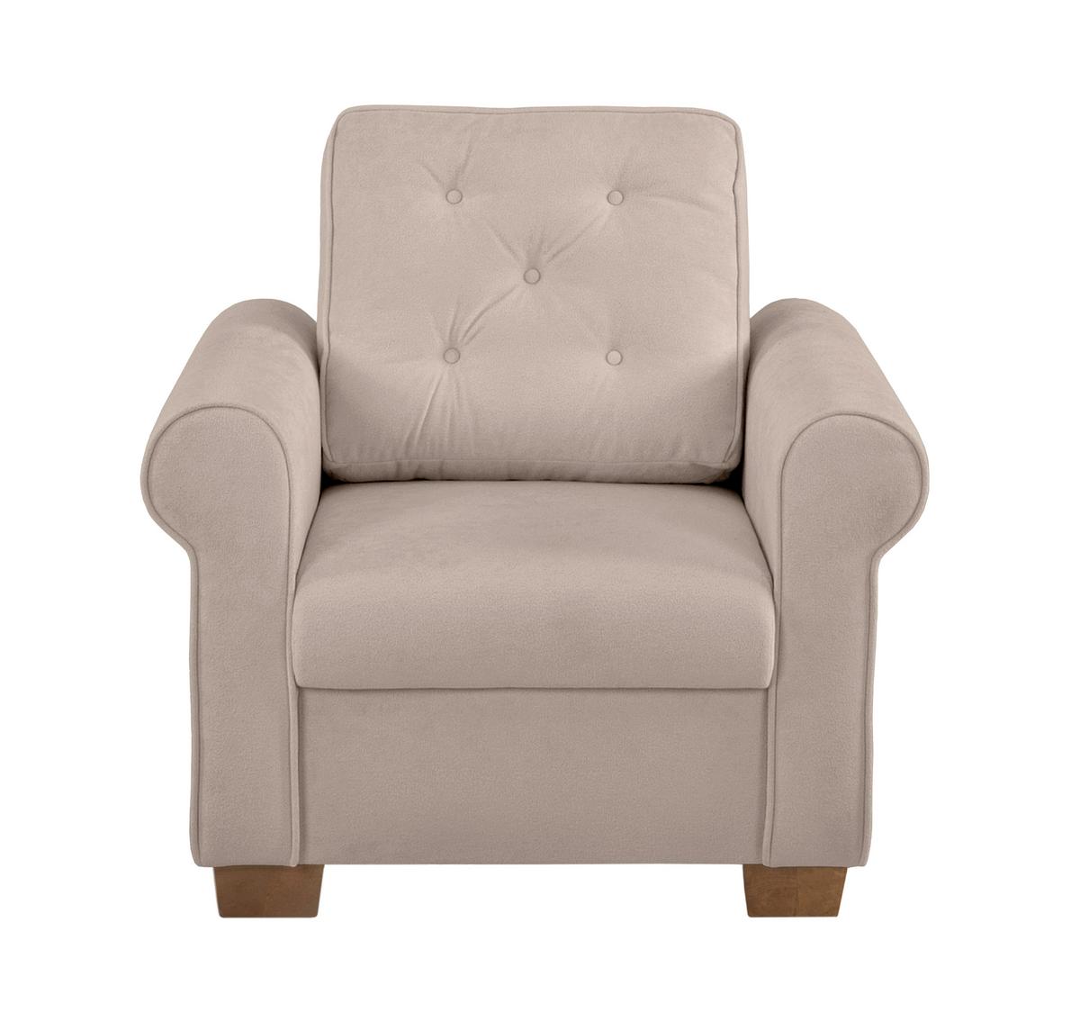 Sessel Arles, Taupe 15 B: 93 Cm - Taupe/Buchefarben, Design, Textil (93/89/82cm) - MID.YOU