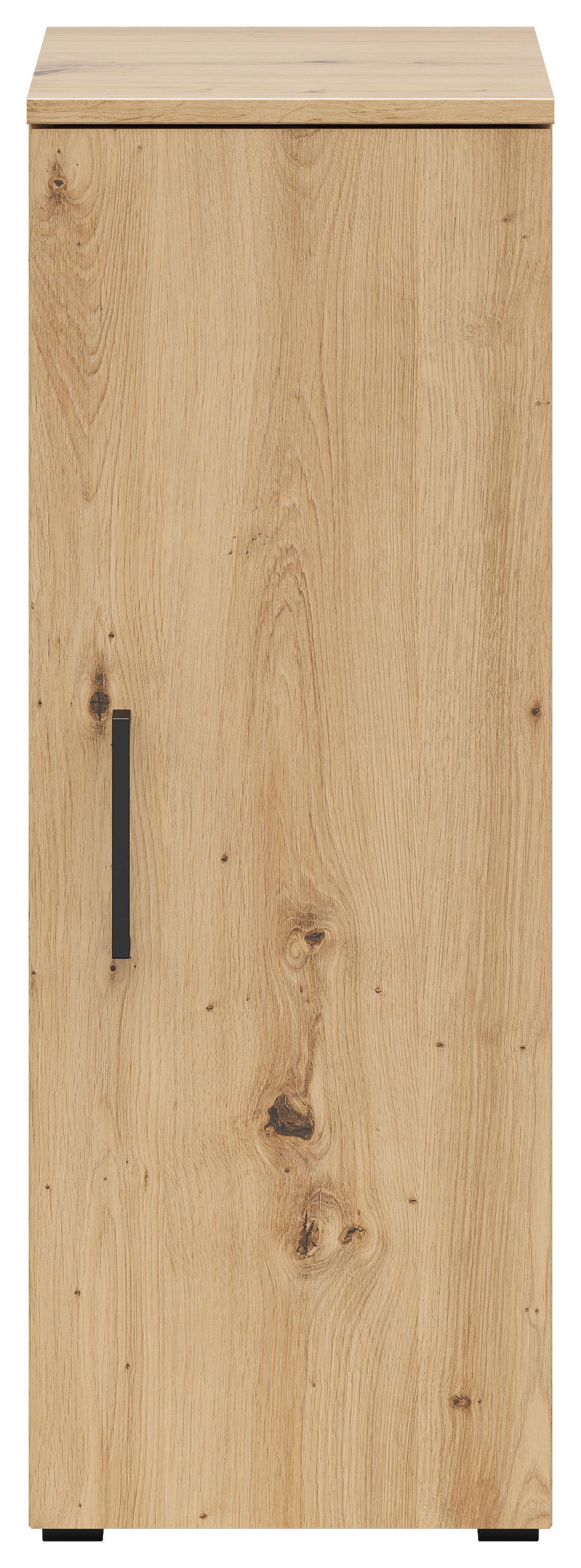 Skriňa MULTISTAURAUM š: 30 cm - čierna/dub artisan, Modern, kompozitné drevo/plast (30/83/40cm)
