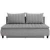 Boxspringsofa Mit Schlaffunkt. Und Bettkasten Marino Greige - Greige/Schwarz, MODERN, Textil (208/102/96cm) - Luca Bessoni