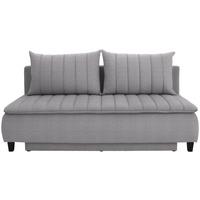 Boxspringsofa Mit Schlaffunkt. Und Bettkasten Marino Greige - Greige/Schwarz, MODERN, Textil (208/102/96cm) - Luca Bessoni