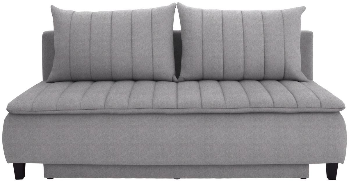 Boxspringsofa Mit Schlaffunkt. Und Bettkasten Marino Greige - Greige/Schwarz, MODERN, Textil (208/102/96cm) - Luca Bessoni