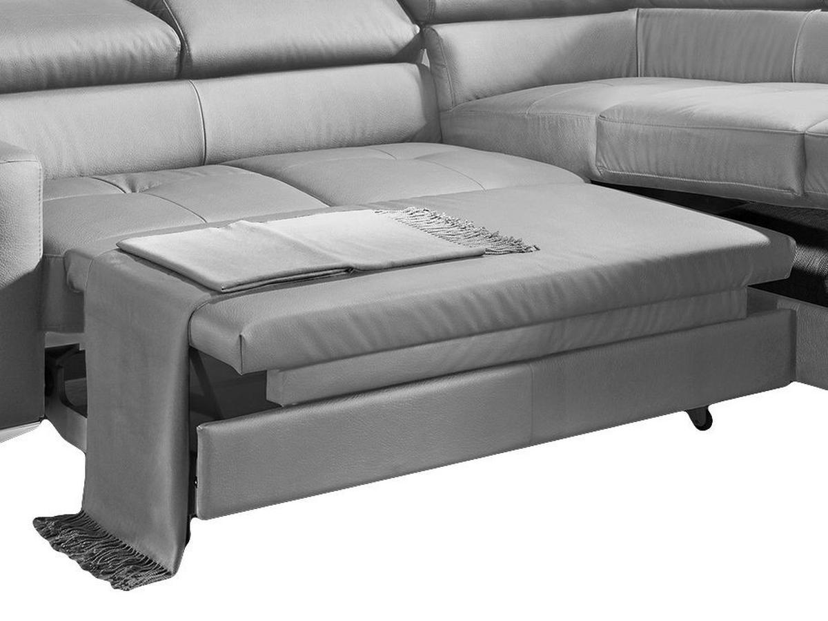 Ecksofa Mit Schlaffunktion Sammy Dunkelbraun Leder - Chromfarben/Dunkelbraun, Design, Leder (227/168cm) - Livetastic