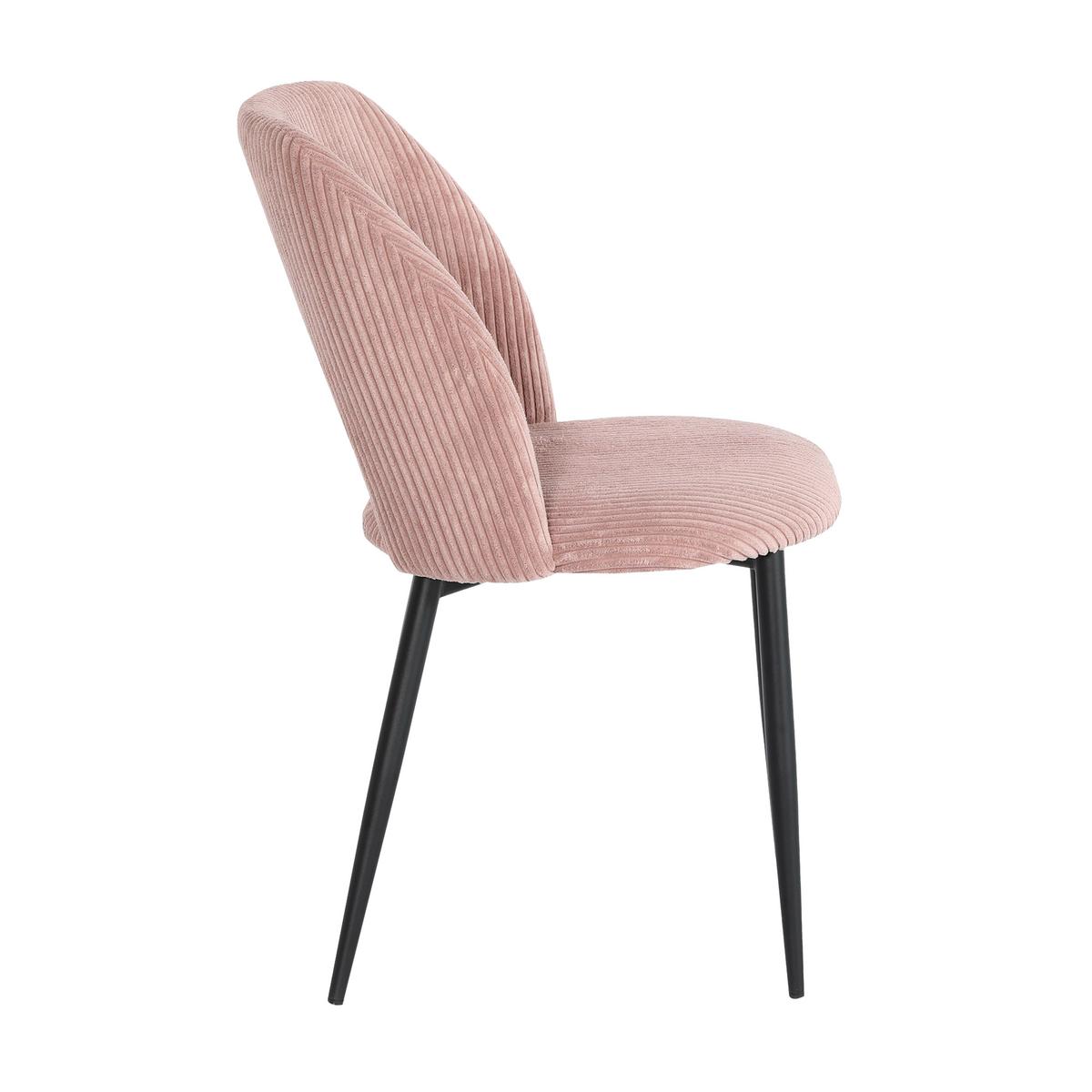 ŽIDLE ZOE - růžová/černá, Lifestyle, kov/textil (51/82/57cm) - Mömax