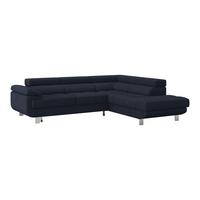 Ecksofa Savona - Dunkelblau, MODERN, Textil (270/230cm) - Ondega