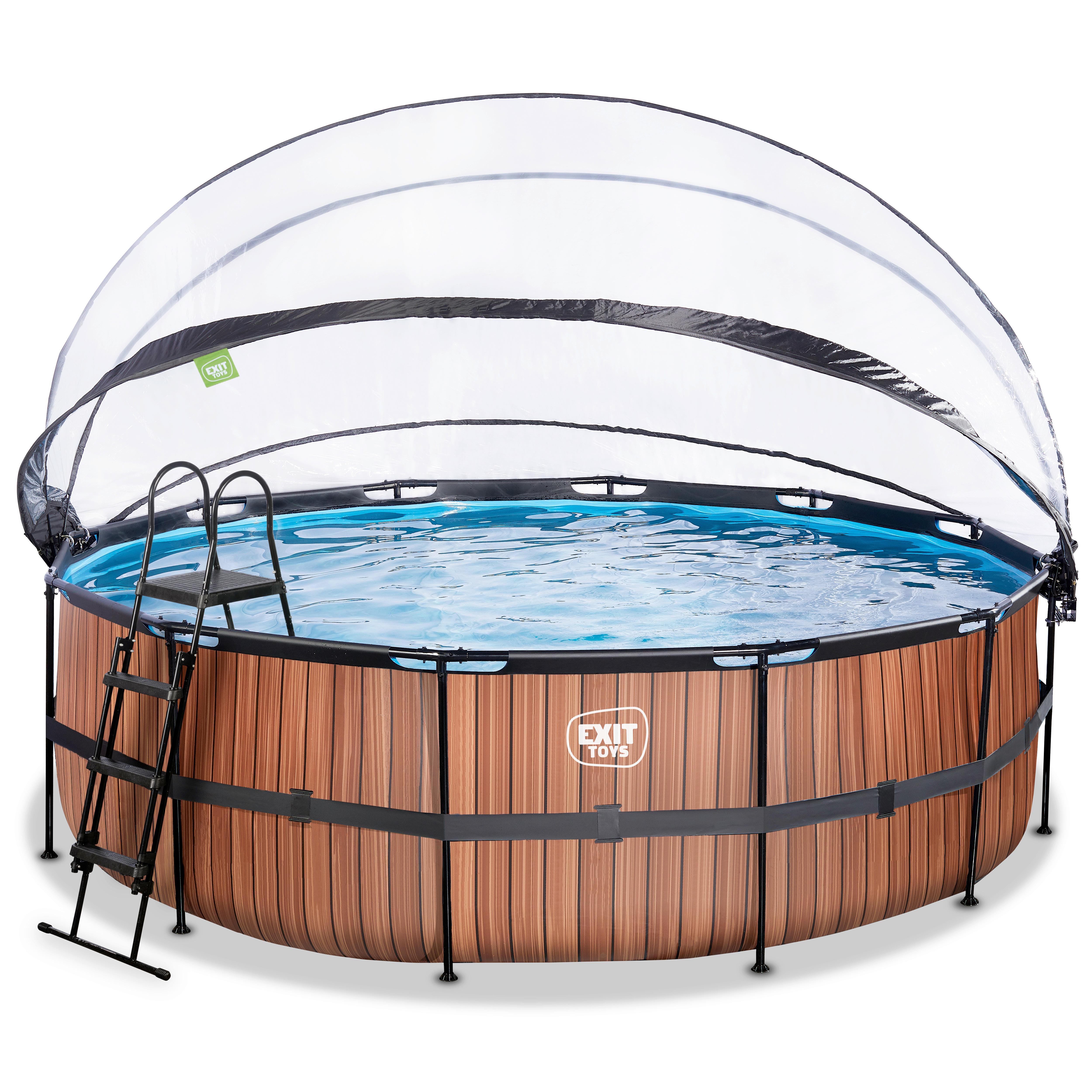 Pool-Set Braun, D/H: 450x122cm - Braun, KONVENTIONELL, Kunststoff (450/122cm) - EXIT Toys